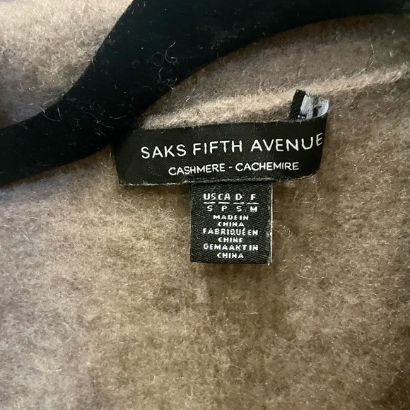 Saks Cashmere Cardigan in Brown/Camel - Picture 4 of 4